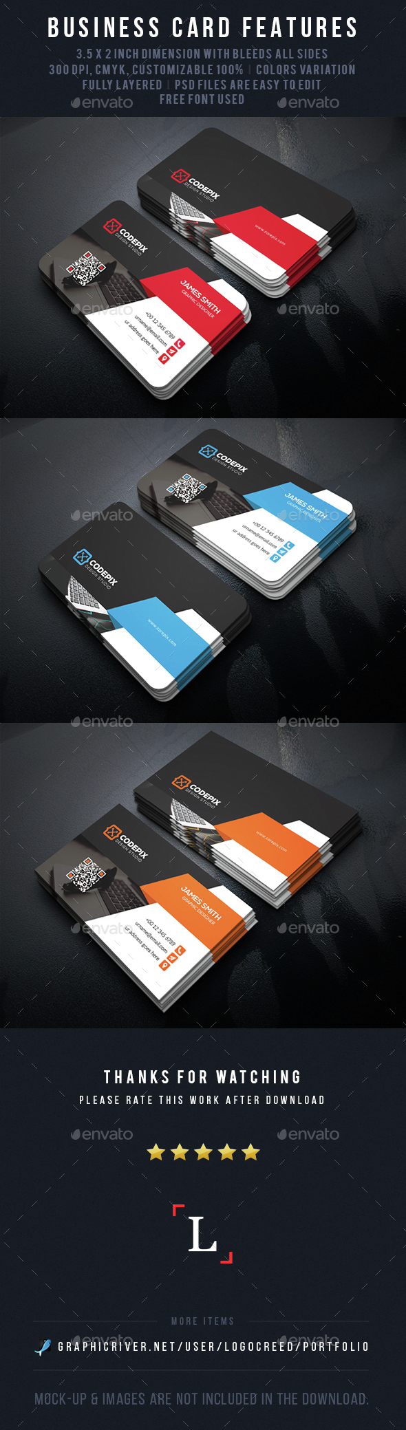 Corporate Business Cards - Business Cards Print Templates
