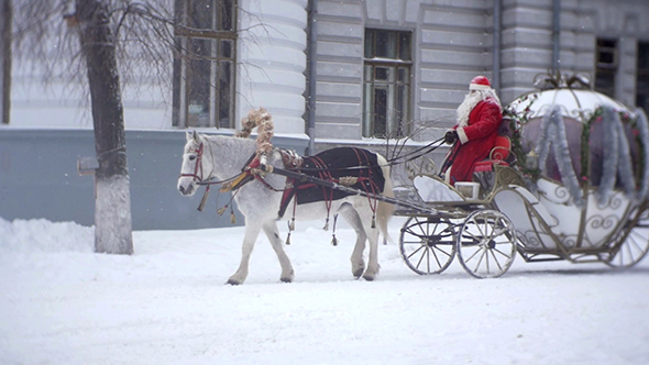 Santa Claus Riding A Horse