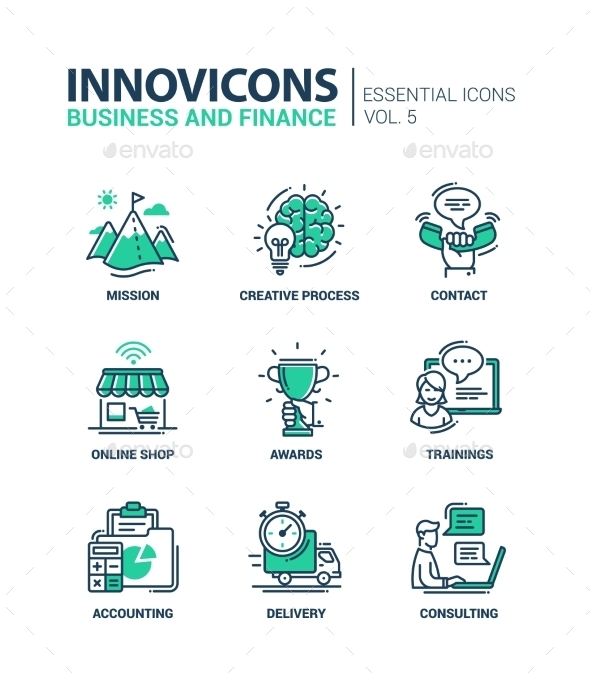 Office Business Modern Thin Line Design Icons - Concepts Business