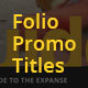 Folio Promo Titles - VideoHive Item for Sale