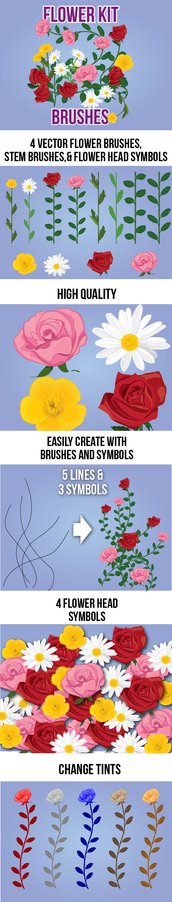 Flower Kit Brushes - Miscellaneous Brushes