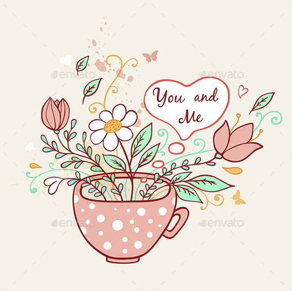 Coffee and Flowers - Valentines Seasons/Holidays