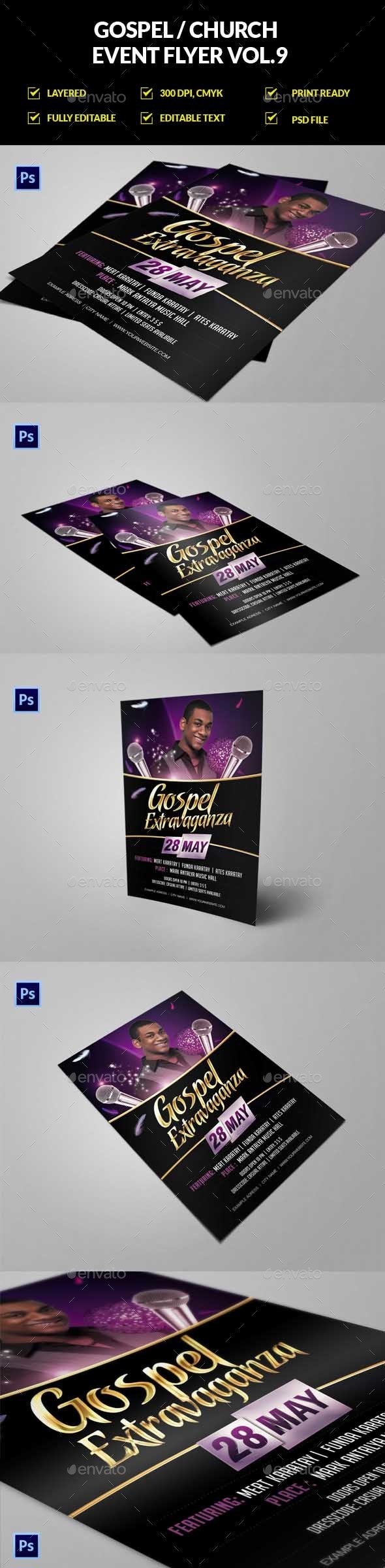 Gospel / Church Event Flyer Vol.8 - Church Flyers