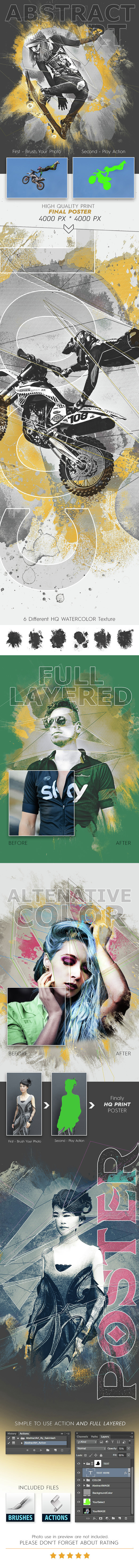 Abstract Art Photoshop Action - Photo Effects Actions
