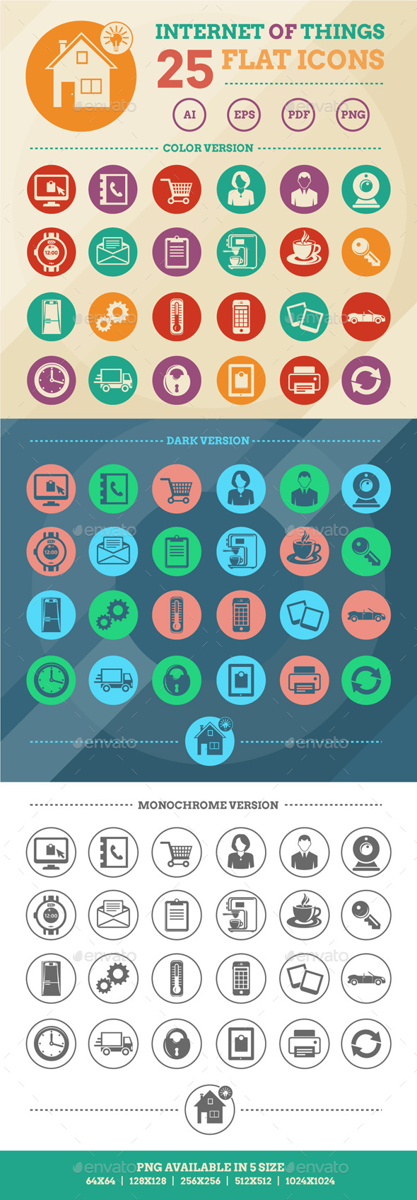 Internet Of Things And Smart Home Icons - Technology Icons