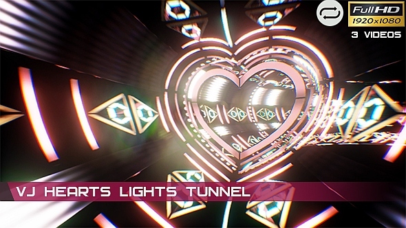 VJ Hearts Lights Tunnel - 3 Pack