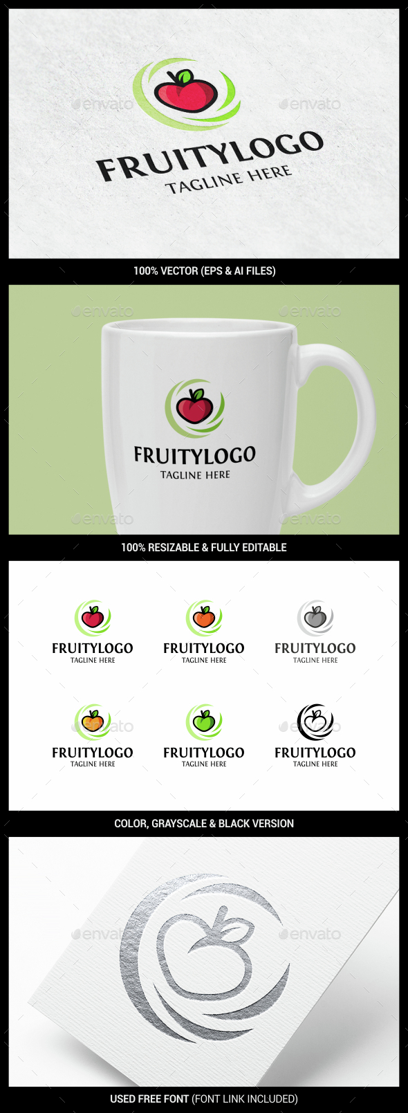 Fruit - Food Logo Templates