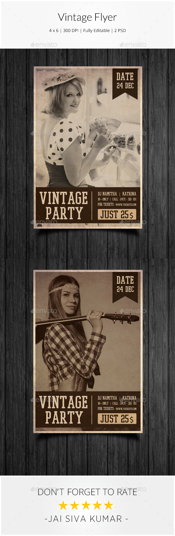 Vintage Party Flyer - Clubs & Parties Events