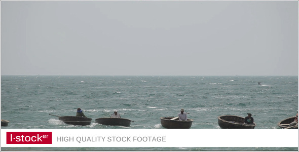 Vietmam Fishermen Drifting At Sea