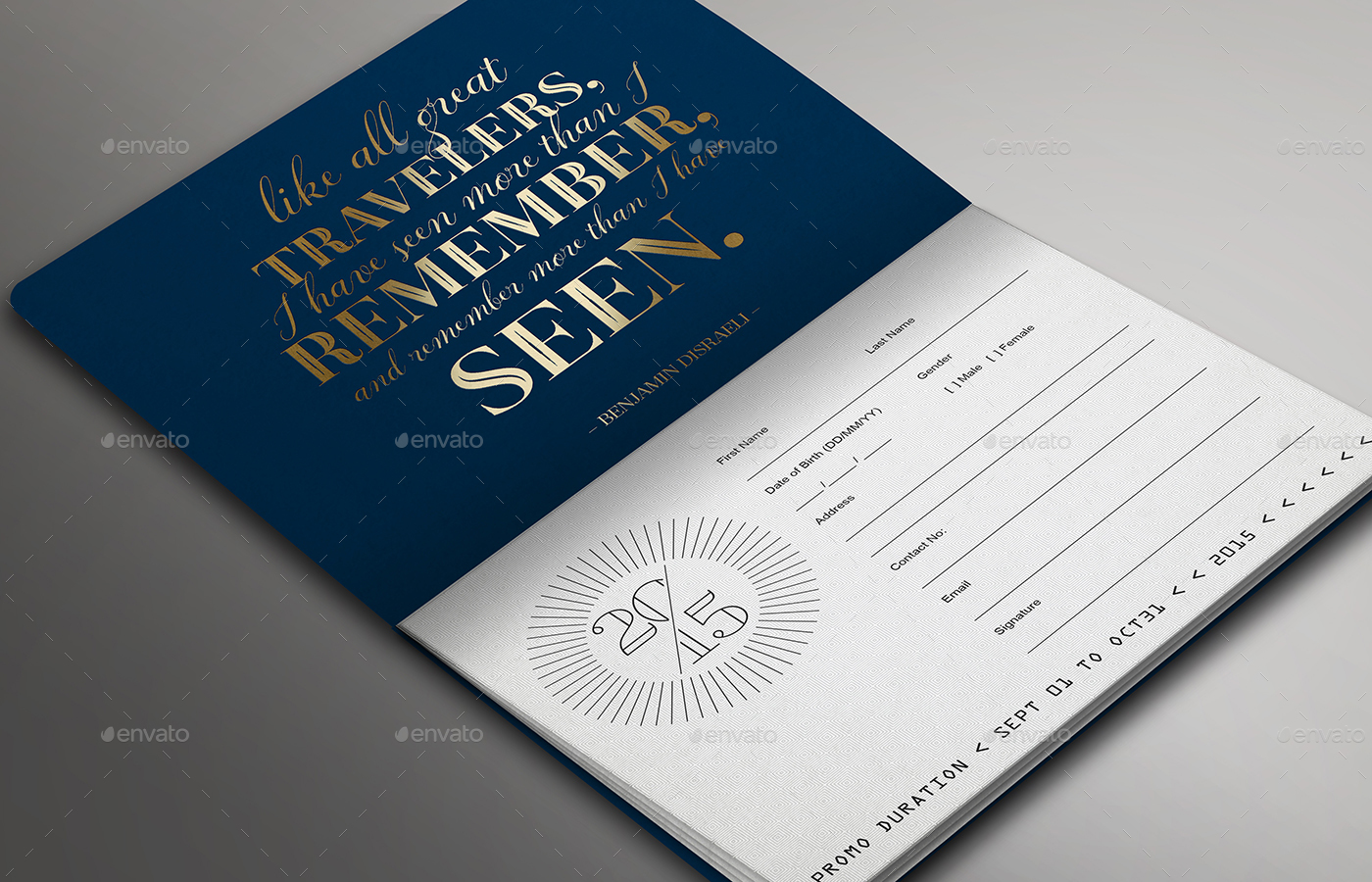 passport booklet template ina717 Mock Photo Up   Realistic Booklet Passport by