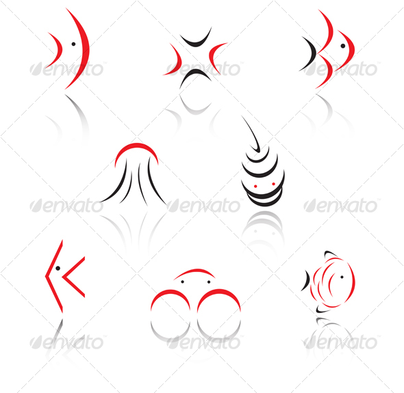 Set of animal symbols - Decorative Vectors