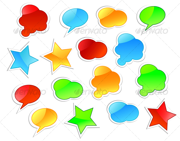 Glossy color elements - Decorative Vectors