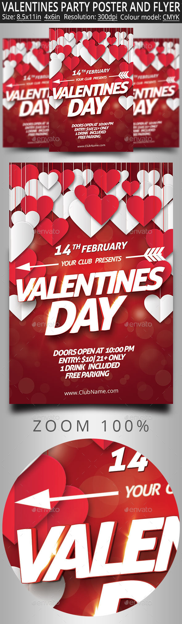 Valentines Party Poster And Flyer