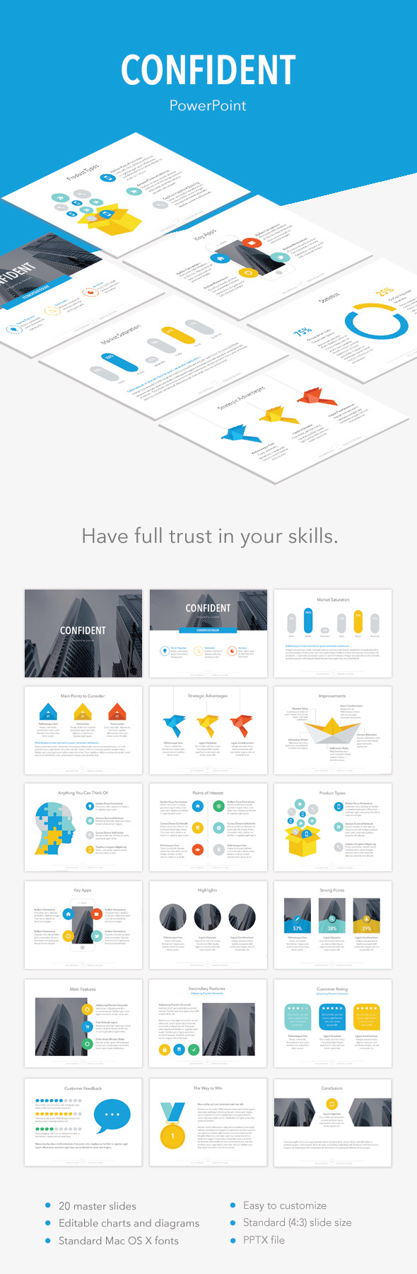 Confident PowerPoint Template - PowerPoint Templates Presentation Templates