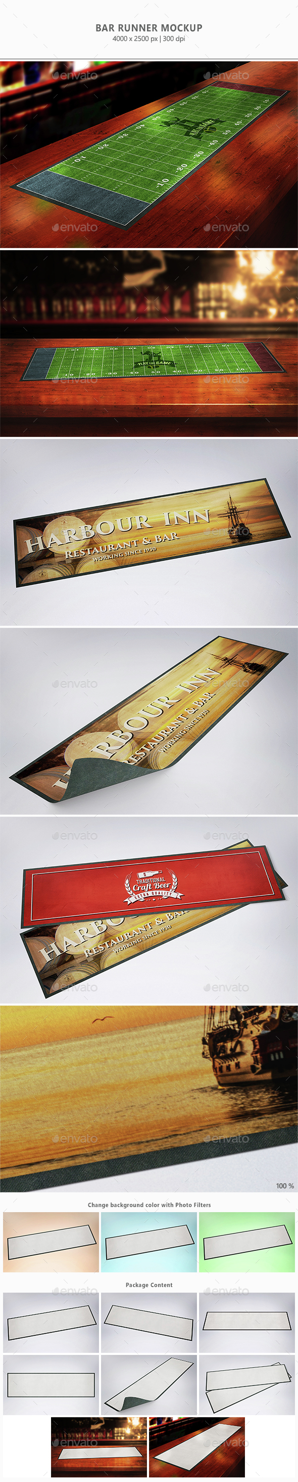 Download Bar Runner Mock Up By Sealord Graphicriver