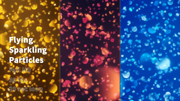 Flying Sparkling Particles