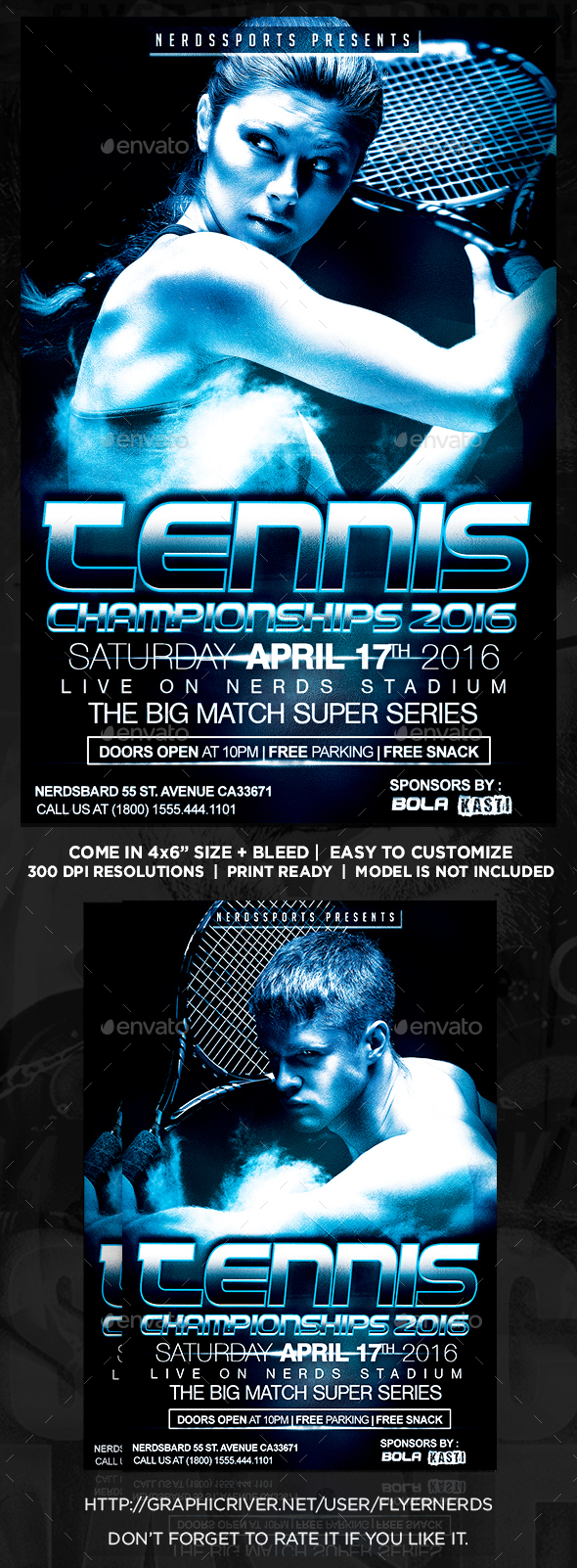 Tennis Championships 2K16 Sports Flyer - Sports Events