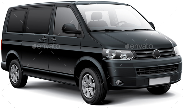 German Passenger Van - Objects Vectors