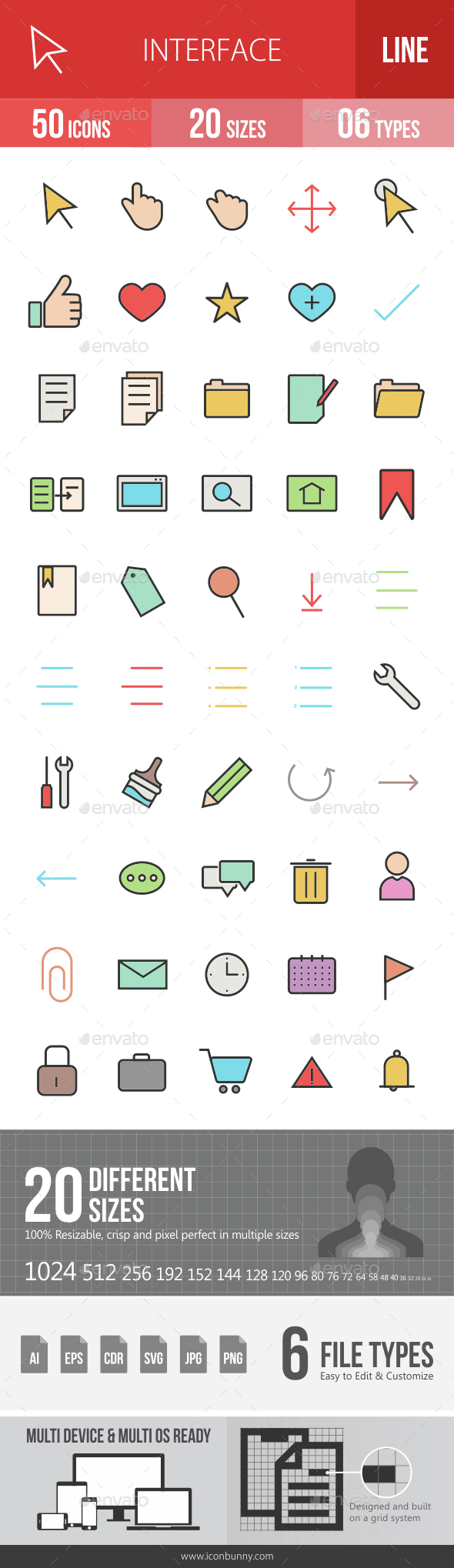 Interface Filled Line Icons - Icons