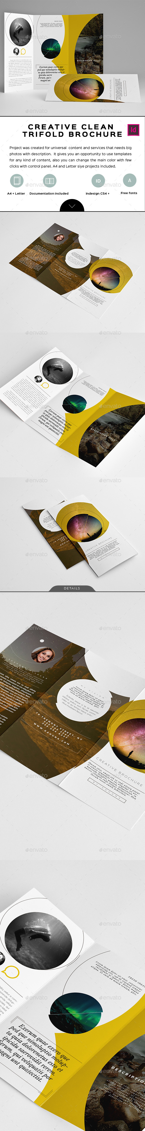 Creative Clean Trifold Brochure - Informational Brochures