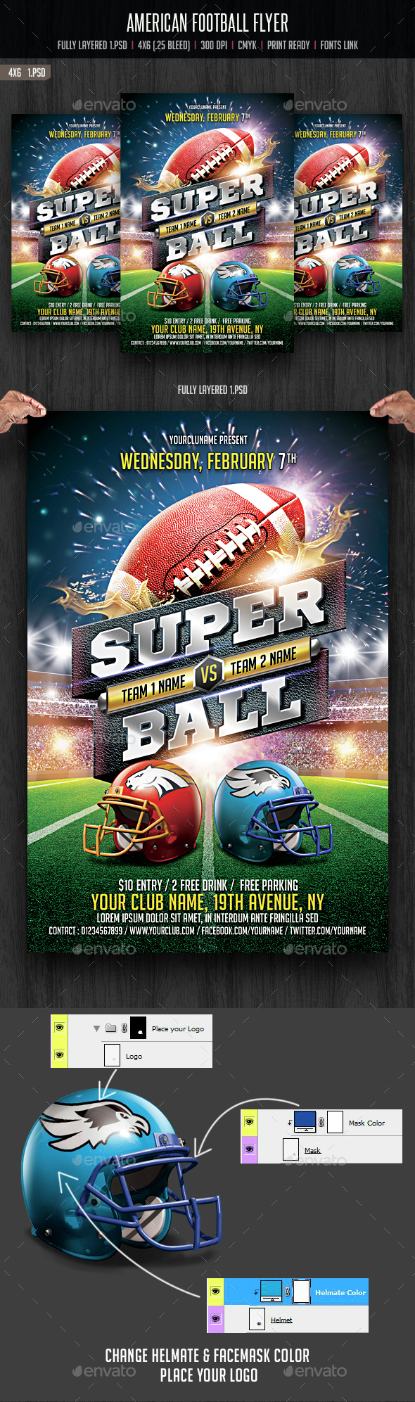 American Football Flyer - Sports Events