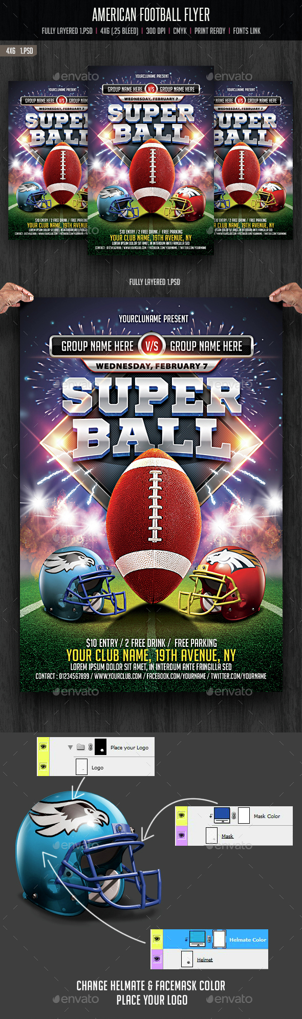 American Football Flyer - Sports Events