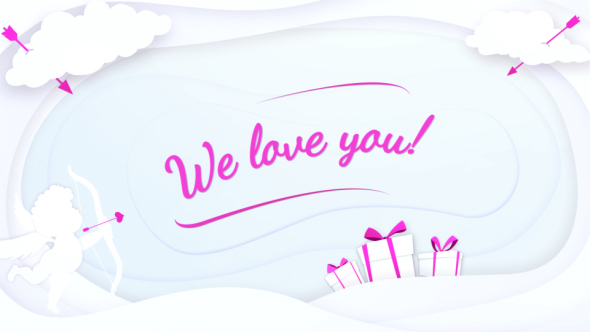 Valentine's Day Wish Card Logo Reveal