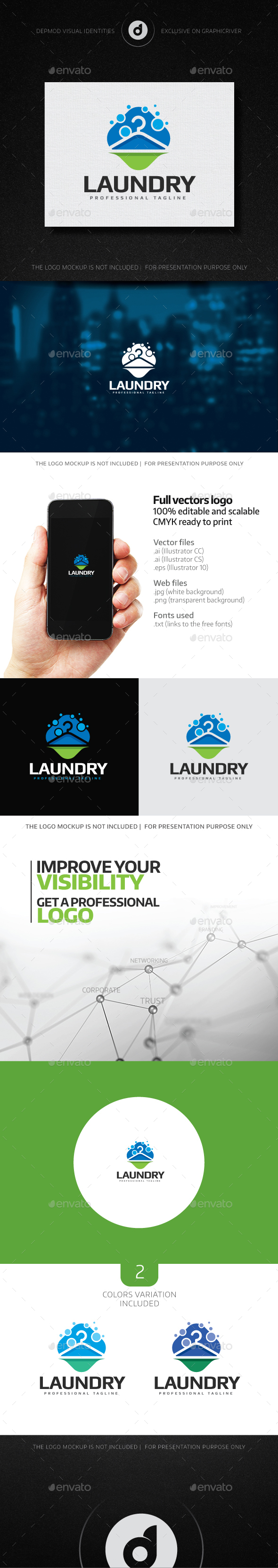 Laundry Logo - Objects Logo Templates