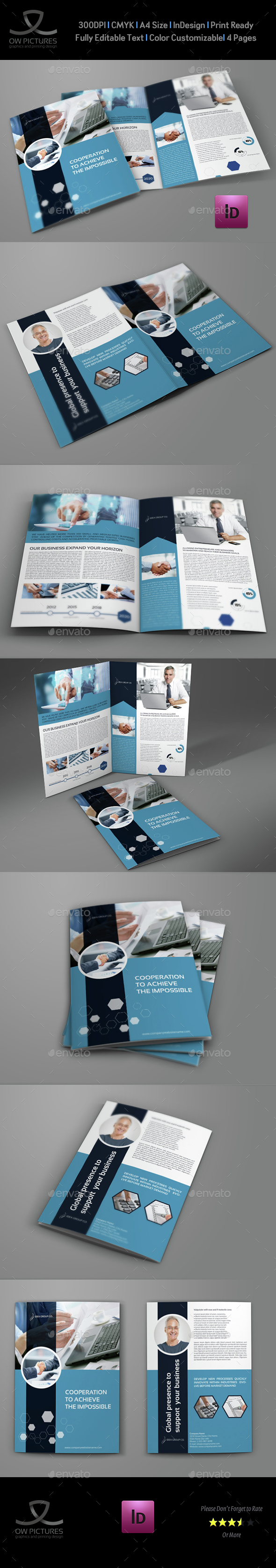 Company Profile Brochure Bi-Fold Template Vol.42 - Corporate Brochures