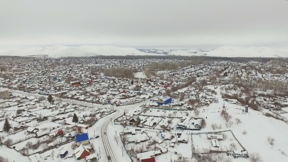 Aerial Shot Of Little City