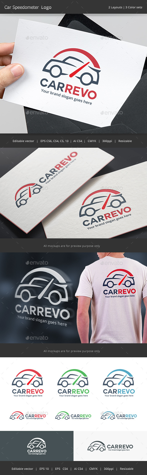 Car Speedometer Logo - Vector Abstract