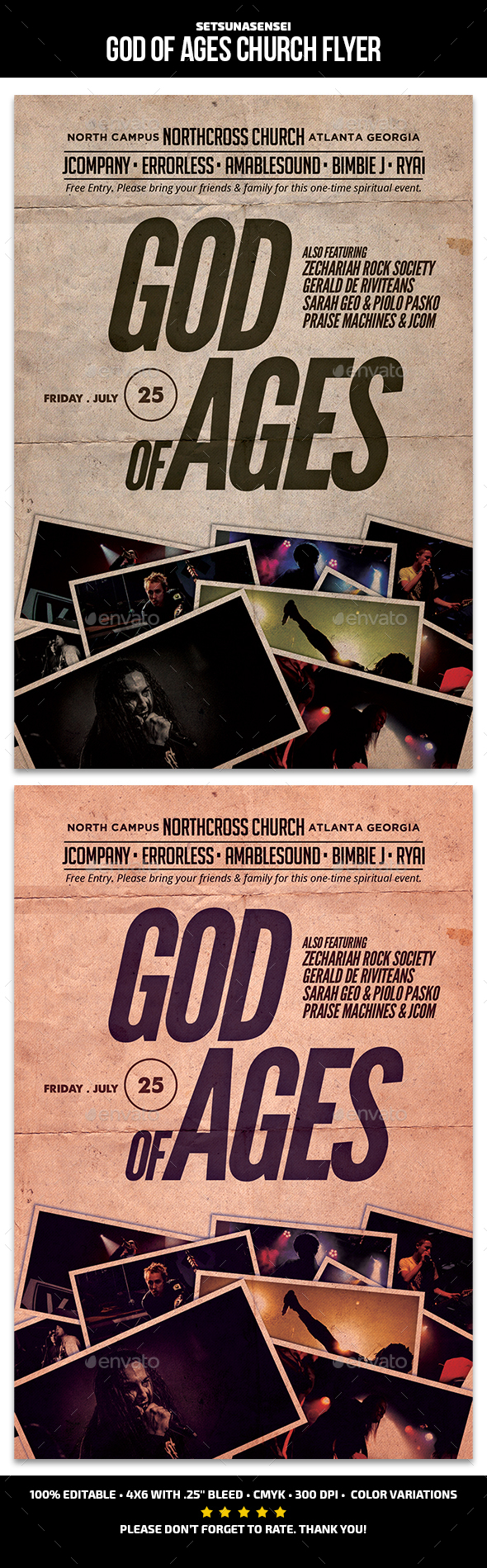 God of Ages Church Flyer - Church Flyers