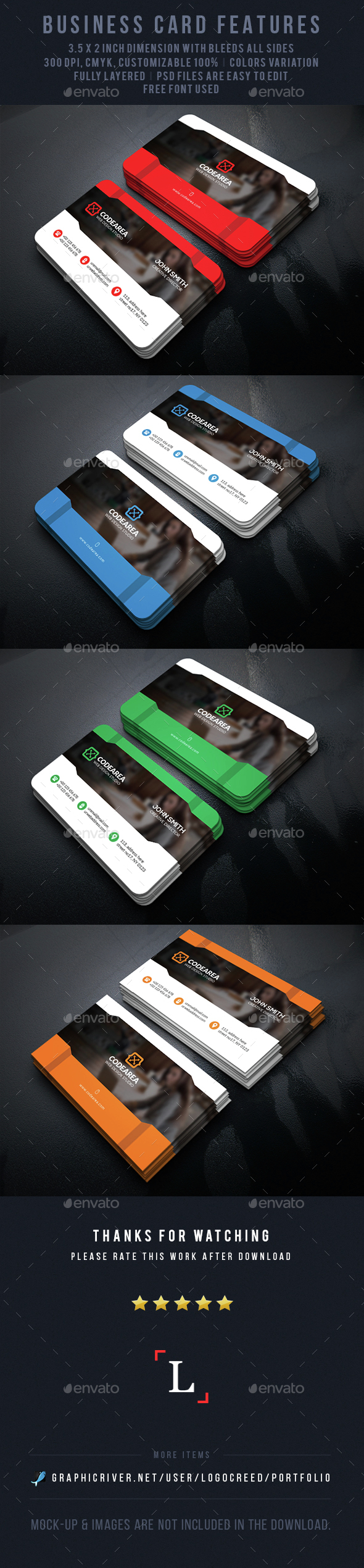 Corporate Business Cards - Business Cards Print Templates