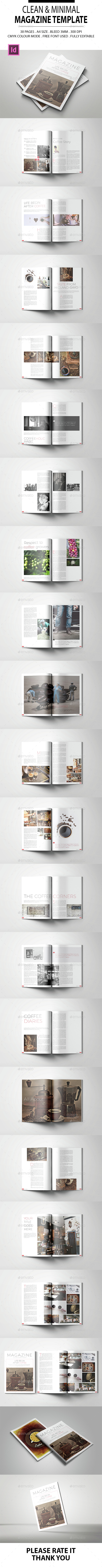 Clean & Minimal Magazine Template - Magazines Print Templates