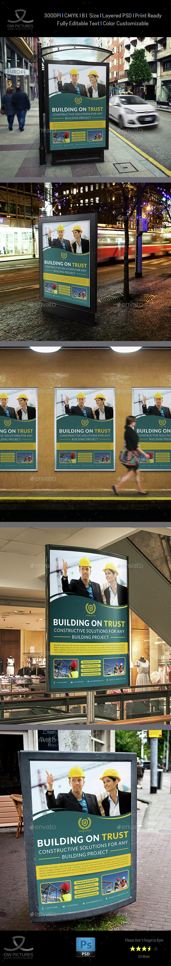 Construction Services Poster Template Vol.2 - Signage Print Templates