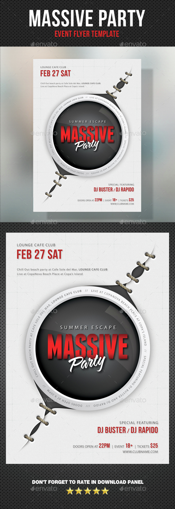 Massive Party Event Flyer - Clubs & Parties Events