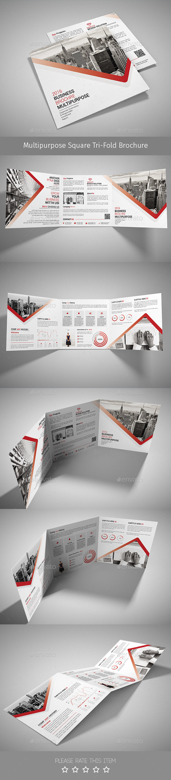 Corporate Tri-fold Square Brochure 07 - Corporate Brochures