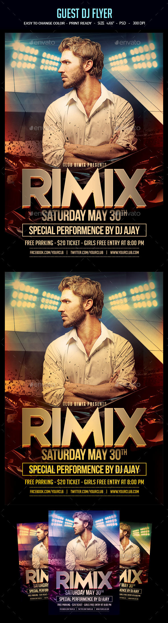 Guest Dj Party Flyer - Clubs & Parties Events