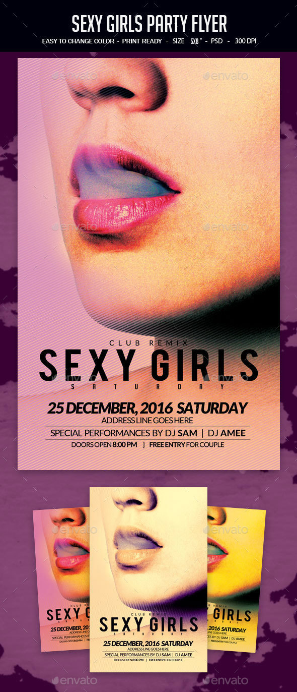 Sexy Girls Party Flyer - Clubs & Parties Events