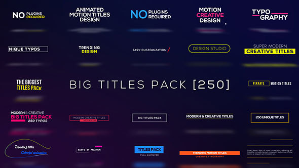 Big Titles Pack - VideoHive 14753815