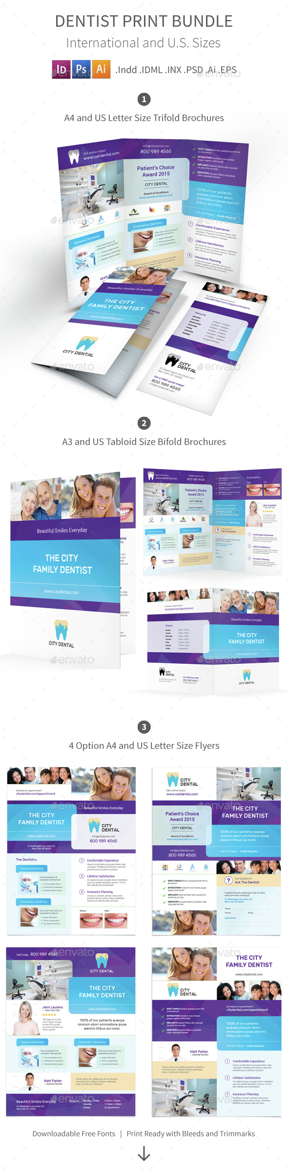 Dentist Print Bundle 4 - Informational Brochures