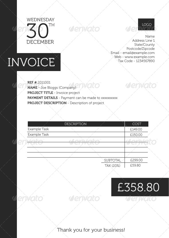 Simple A4 Invoice - Proposals & Invoices Stationery