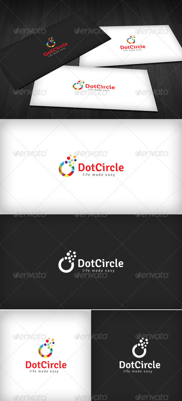 Dot Circle Logo - Vector Abstract