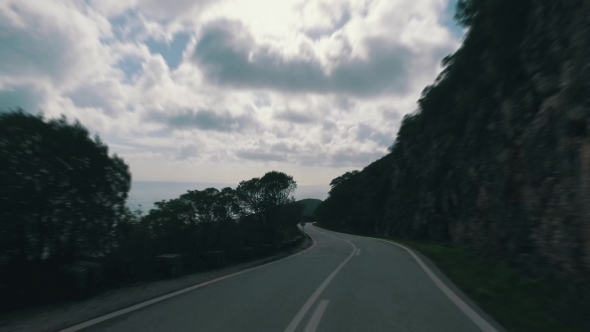 Speedy Driving On a Narrow Road In Mountains alt