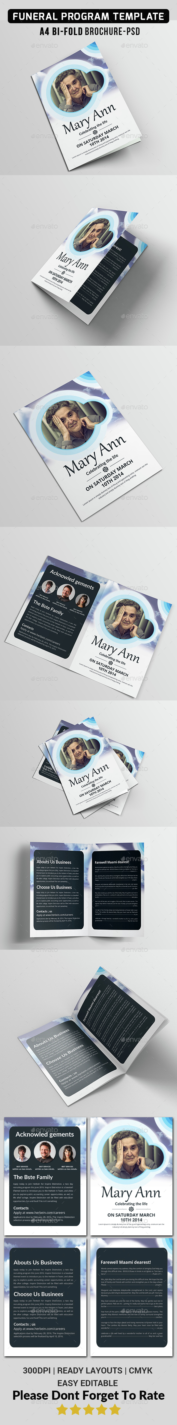 Funeral Program Template - Corporate Brochures
