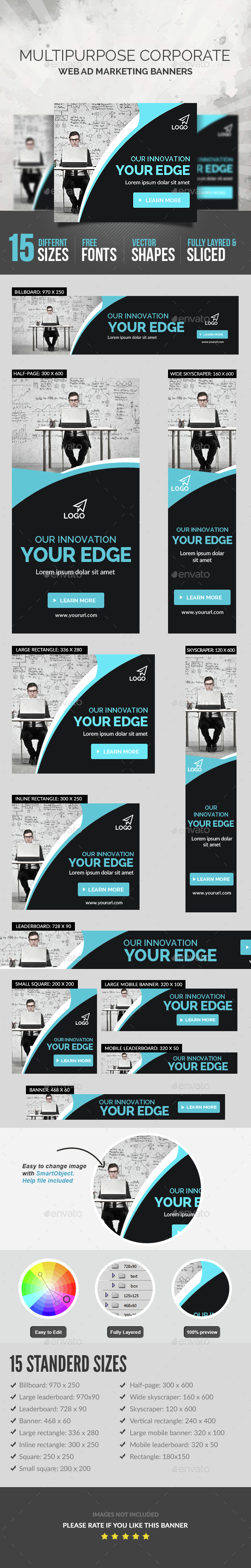 Multipurpose Corporate Banner - Banners & Ads Web Elements