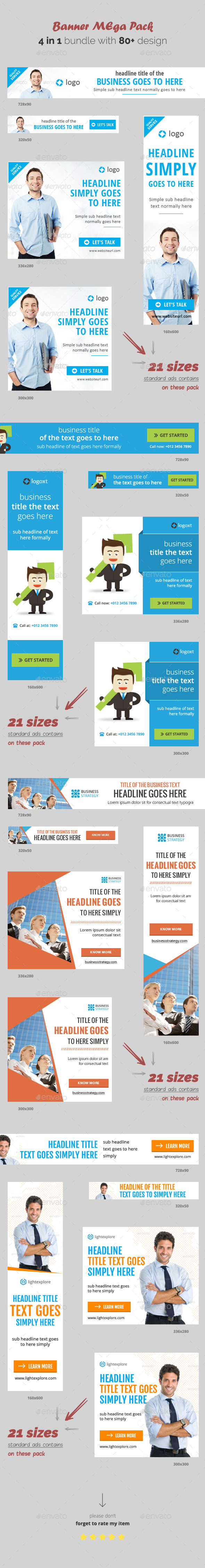 Massive Web Banner Bundle - Banners & Ads Web Elements