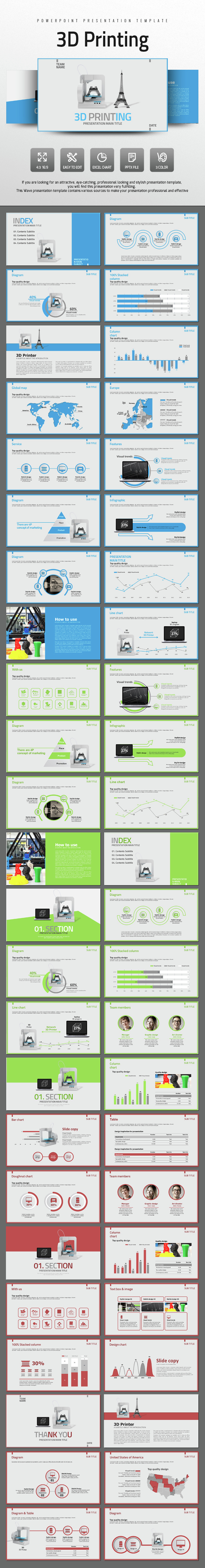 3D Printing - PowerPoint Templates Presentation Templates