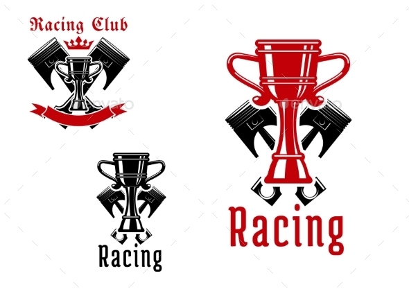 Racing Sport Club Or Competition Icon Design - Sports/Activity Conceptual