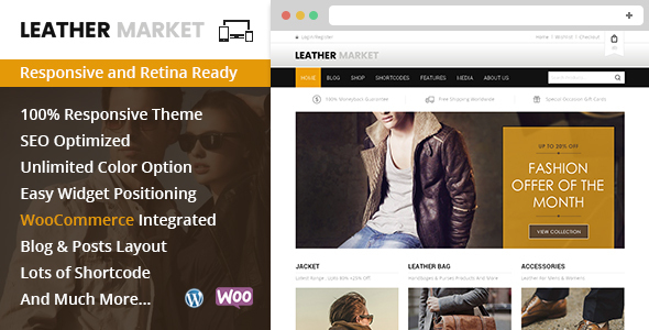 Leather Market - WooCommerce Responsive Theme - Fashion Retail
